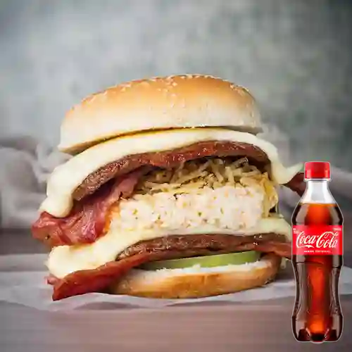 Combo Hamburguesa Súper Doble +Cocacola Orig 400ml