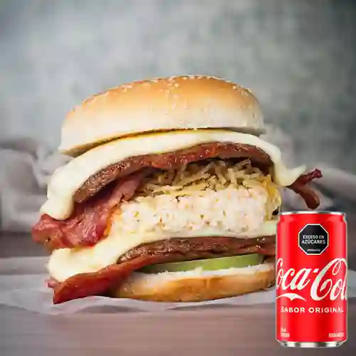 Combo Hamburguesa Súper Doble +Cocacola Orig 235 ml