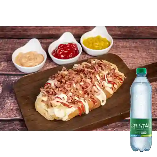 Combo Súper Perro + Cristal Con Gas 500 ml