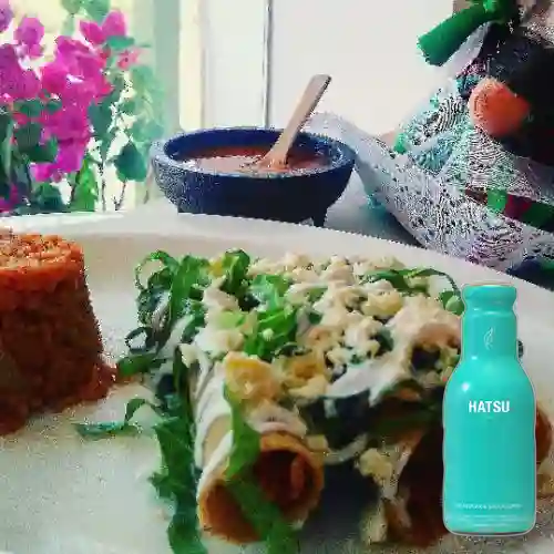 Combo Tacos Dorados + Hatsu Azul 400 ml