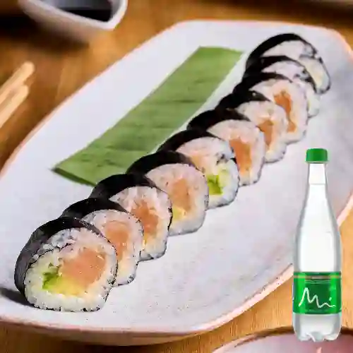 Combo Sushi Filadelfia Maki X10 +Manantial C/Gas 600ML