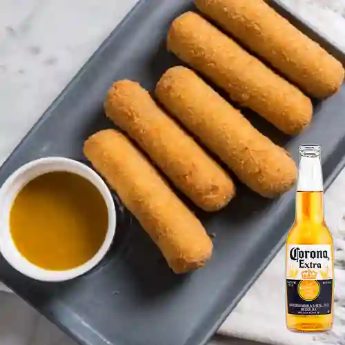 Combo Dedos de Mozzarella + Corona 330 ml