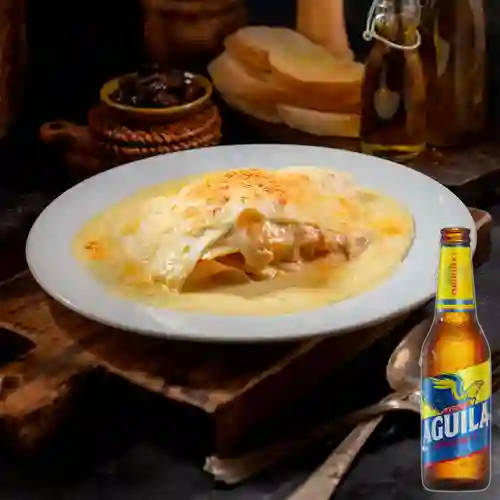 Combo Lasagna con Pollo + Cerveza Aguila