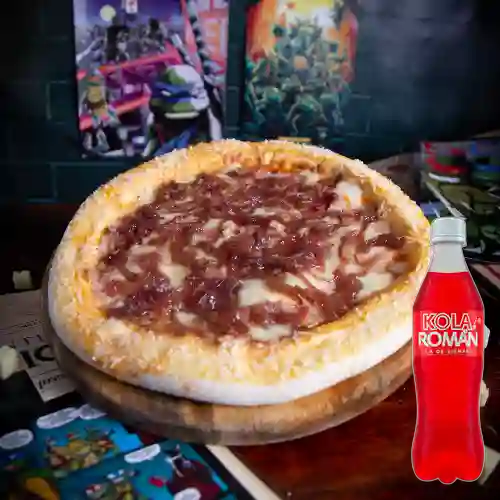 Pizza Kawabonga c/ Borde de Queso +Kola Roman 350ml