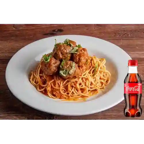 Combo Spaghetti c/ Albóndigas +Cocacola Orig 250ML