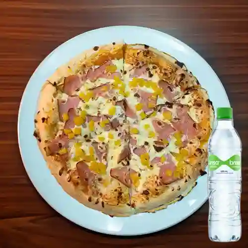 Combo Pizza Hawaiana + Brisa Con Gas 600ML