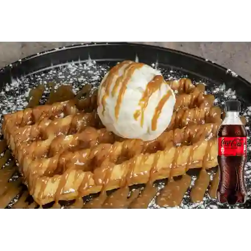 Combo Waffle de Arequipe + Coca Cola Sin Azúcar 400 ml