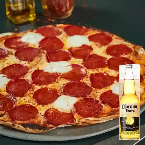 Combo Pizza Pepperoni&Queso Bocconcino +Corona 330 ml
