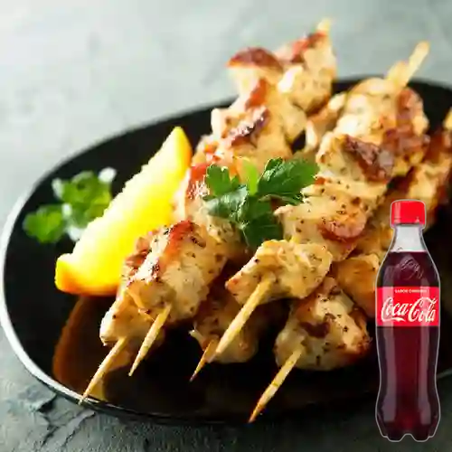 Combo Chuzo de Pollo + Coca-Cola Sabor Original 400 ml