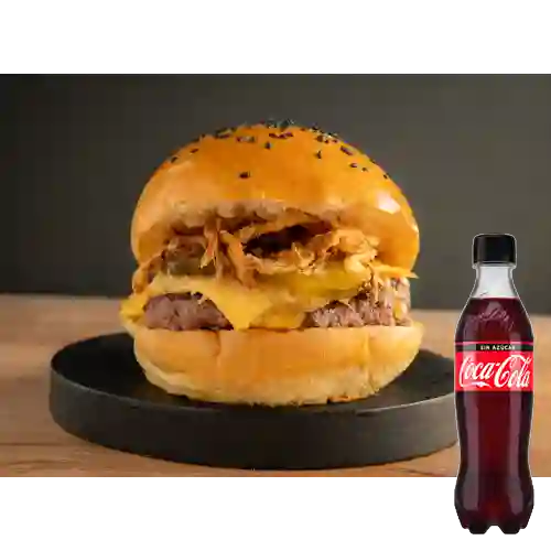 Hamburguesa Doble California +Cocacola S/az 500ml