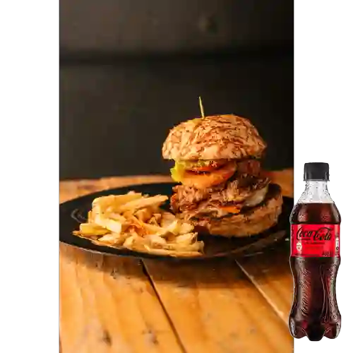 Combo Hamburguesa Ikaro + Coca Cola Sin Azúcar 400 ml