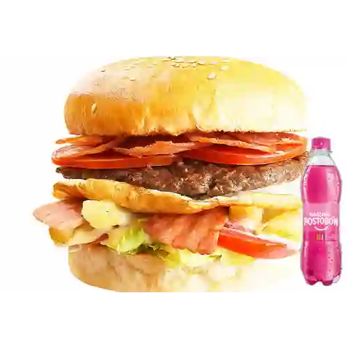 Combo Hamburguesa Especial + Manzana Postobón 400ml