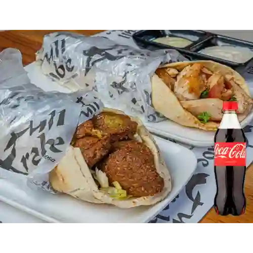 Combo Shawarma 2x1 + Coca-Cola Sabor Original 255 ml