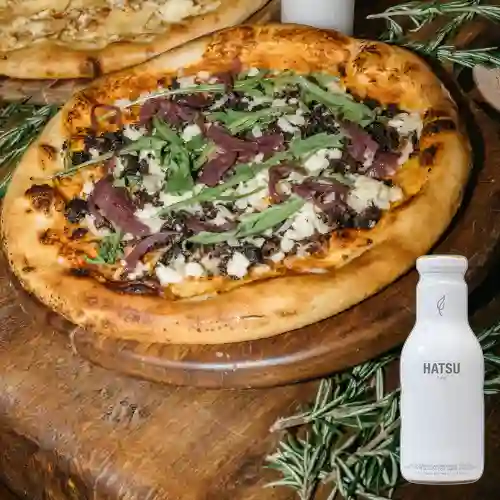 Pizza de Morcilla +Hatsu Blanco Carambolo&Flor Loto 400ml