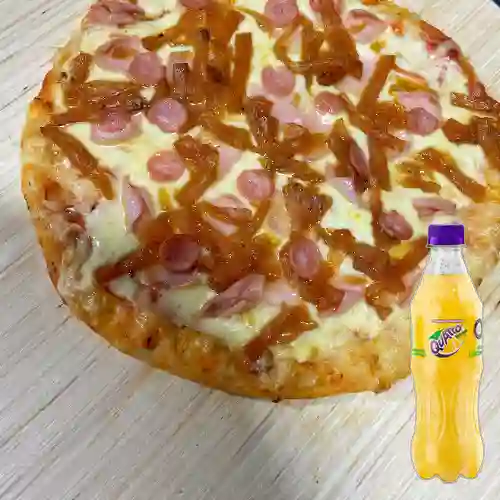 Combo Pizzeta Tradicional Hawaiana +Quatro Orig 400ML