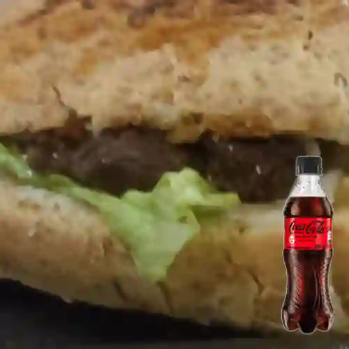 Combo Sanduche de Lomito + Coca Cola Sin Azúcar 400 ml