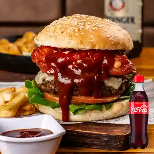 Combo Rib Burger + Coca-Cola Sabor Original 400 ml