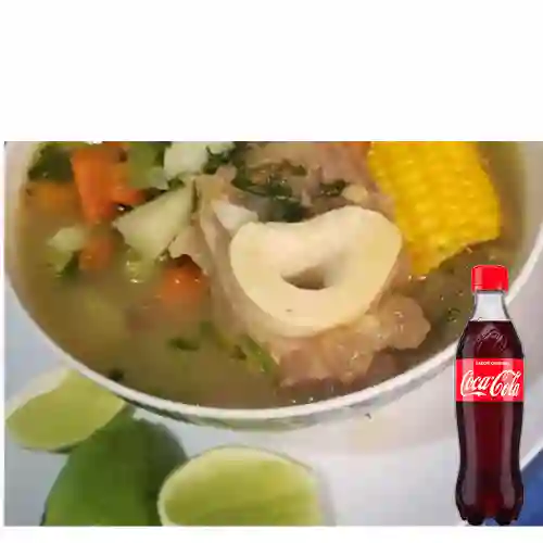Combo Caldo de Pata de Res +Cocacola Orig 400ml