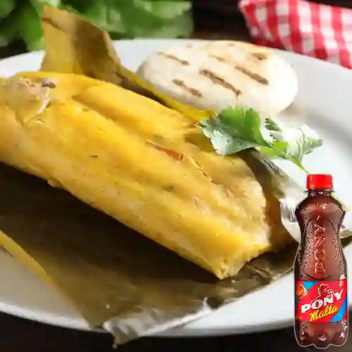 Combo Tamal + Pony Malta 330 ml