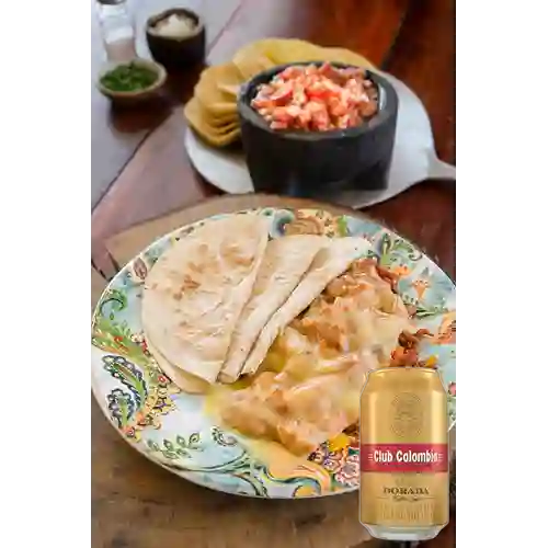 Combo Alambre de Pastor + Club col. Dorada Lta 330ml