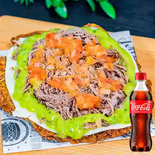 Combo Patacón de Carne + Coca Cola Original 400 ml