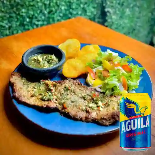 Combo Carne a la Plancha + Aguila 330 ml