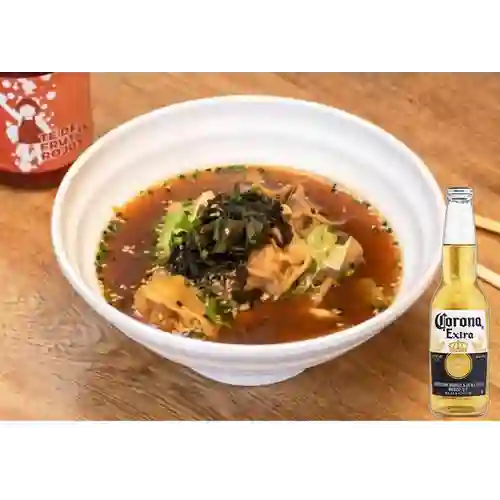 Combo Sopa Wontons + Corona 350 ml