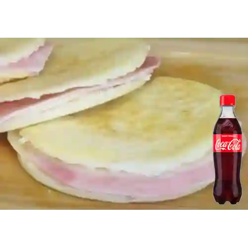Combo Arepa c/ Jamón&Queso +Cocacola Orig 400ml