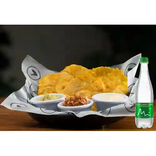 Combo Patacones + Manantial Con Gas 600ML