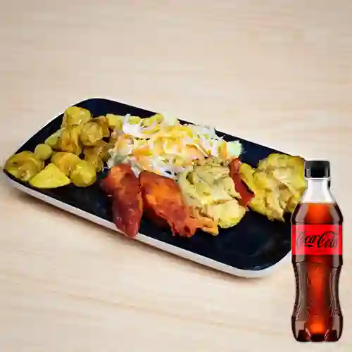 Combo Chuzo Mixto y Arepa + Coca-Cola ZERO 400ml