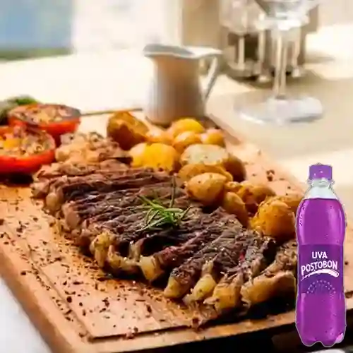 Combo Sobrebarriga al Horno + Postobon Uva 400 ml
