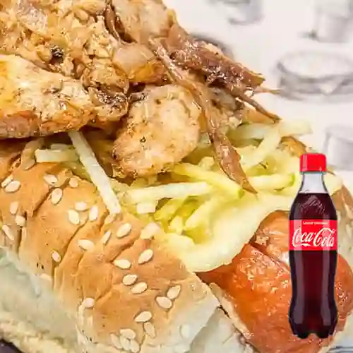 Combo Perro Pulled + Coca-Cola Sabor Original 400 ml