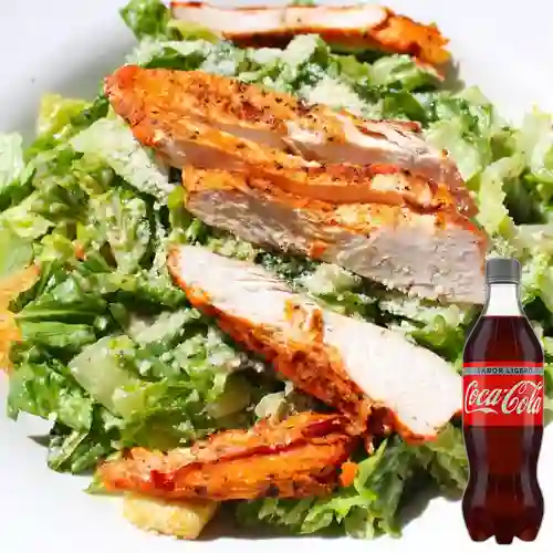 Combo Ensalada César + Coca-Cola Sabor Ligero 400 ml