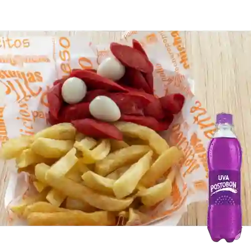 Combo Salchipapas + Postobon Uva 400 ml
