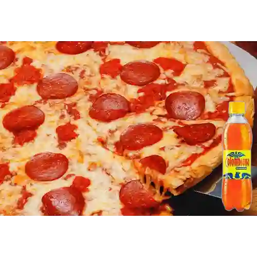 Combo Pizza Mediana de Carnes + Colombiana 400 ml