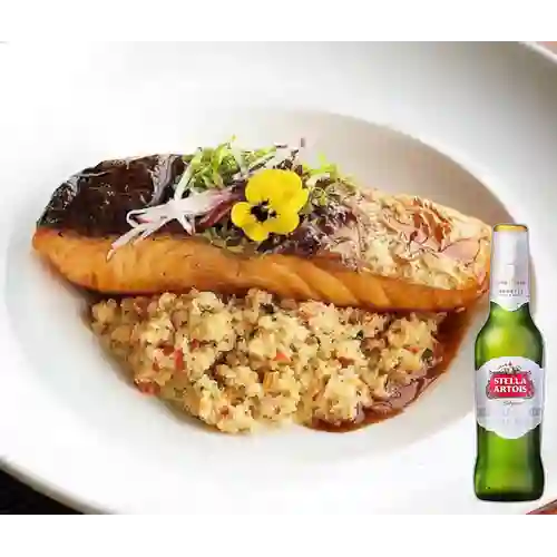 Combo Salmón Puerto Montt + Stella Artois Bot. 330ml
