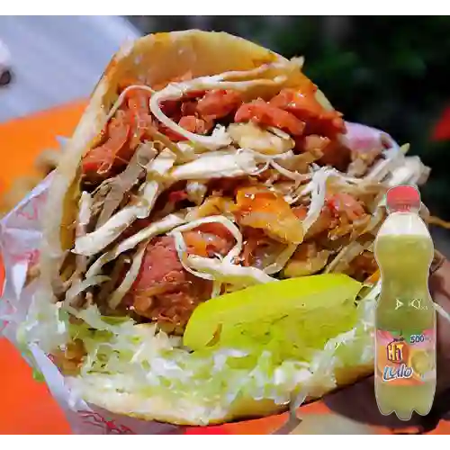 Combo Arepa Callejera + Hit Lulo 500 ml