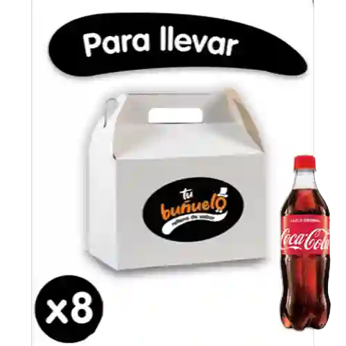 Combo Buñuelos X8 Surtidos + Coca Cola Original 500 ml