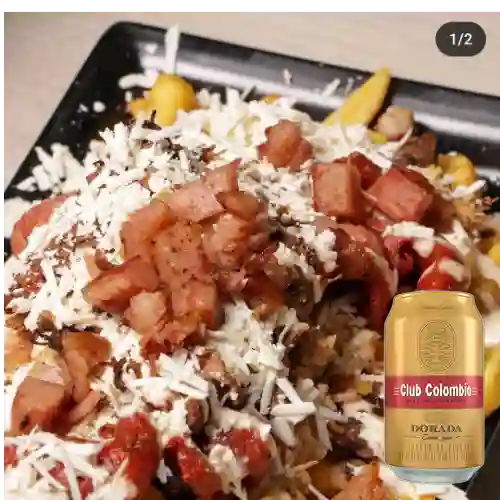 Combo Papas Locas de la Casa + Club Col. Dorada 330ml Lata