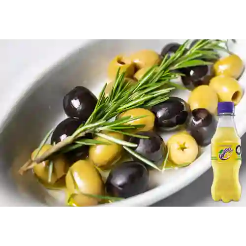 Combo Aceitunas Al Horno + Quatro Original 250ML