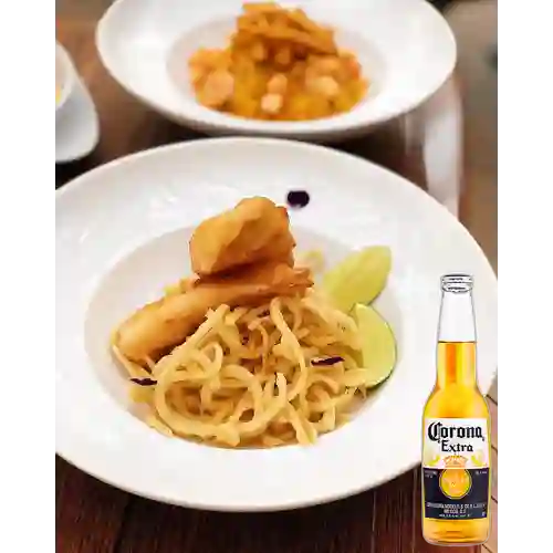 Combo Fish And Chips + Corona 330 ml
