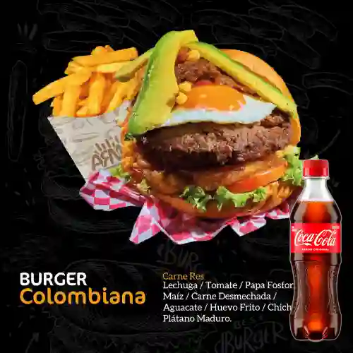 Combo Burger Colombiana + Coca Cola Original 400 ml