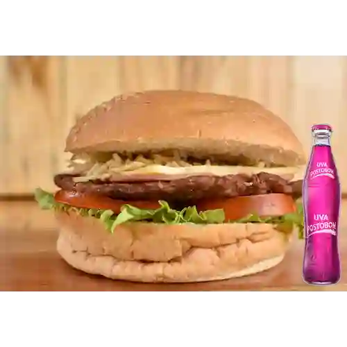 Combo Sándwich Aplastado Mixto + Uva Postobon 350 ml