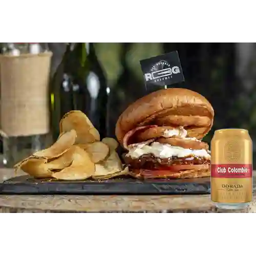 Combo Hamburguesa BBQ + Club col. Dorada Lta 330ml