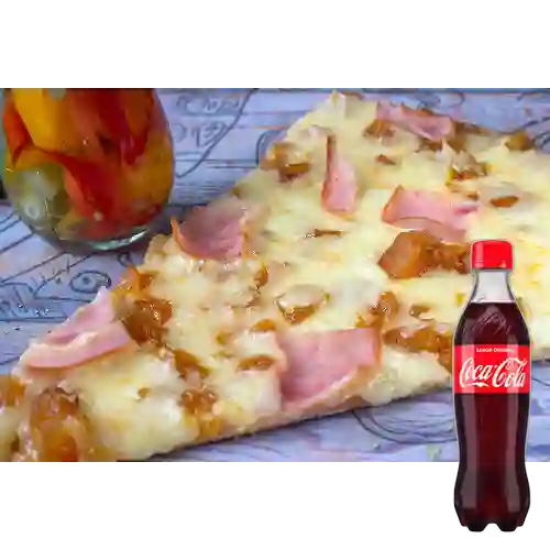 Combo Pizza Hawaiana + Coca-Cola Sabor Original 500 ml