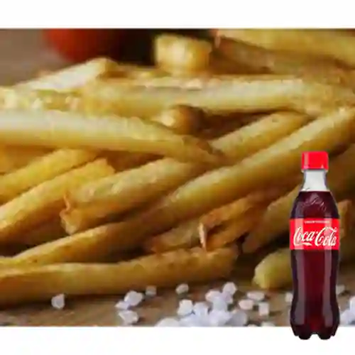 Combo Papas Francesa + Coca Cola Pet 400Ml