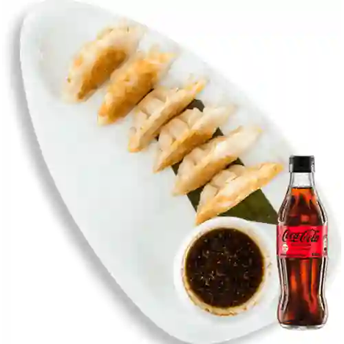 Combo Gyozas de Camarón y Cerdo + Coca Cola Sin Azúcar 300ML