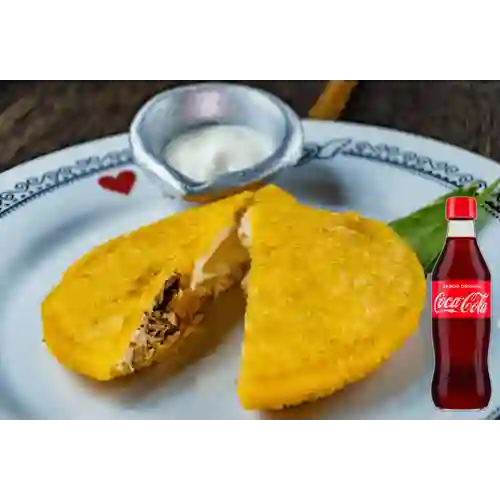 Combo Arepa de Huevo c/ Carne +Cocacola Orig 350ml
