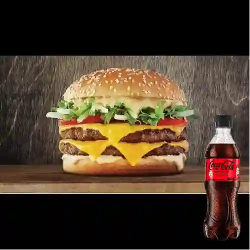 Combo Hamburguesa Doble Carne +Cocacola S/az 400ml