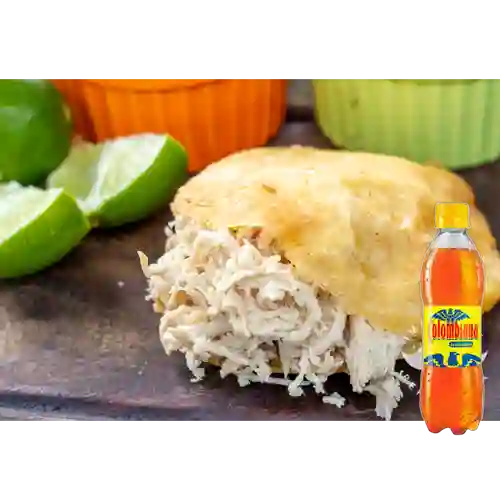 Combo Arepa de Pollo Queso + Colombiana 250 ml